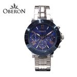 [OBERON] OB-913 STBL  _ Fashion Business Men's Watches with Stainless Steel, Waterproof, Chronograph Quartz Watch for Men, Auto Date